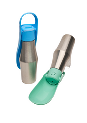 Ollie Dog Water Bottle: Green