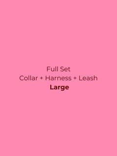 Ollie Walkies Classic - LARGE - Full Set (Collar, Harness and Leash Set): Watermelon