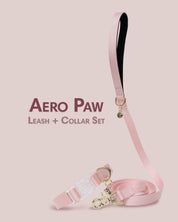 Ollie Walkies: Aero Paw - Collar and Leash  - Rose Quartz