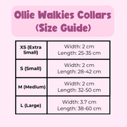 Ollie Walkies Classic - Collar and Leash Set - Aqua