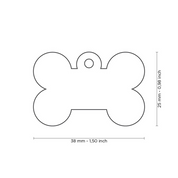 MyFamily Pet Tag: Basic Aluminum Blue Big Bone