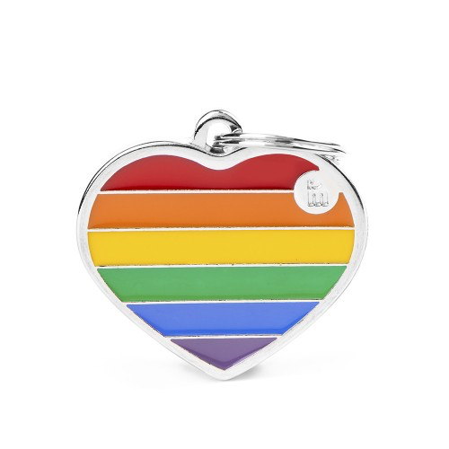 MyFamily Pet Tag: Rainbow Big Heart