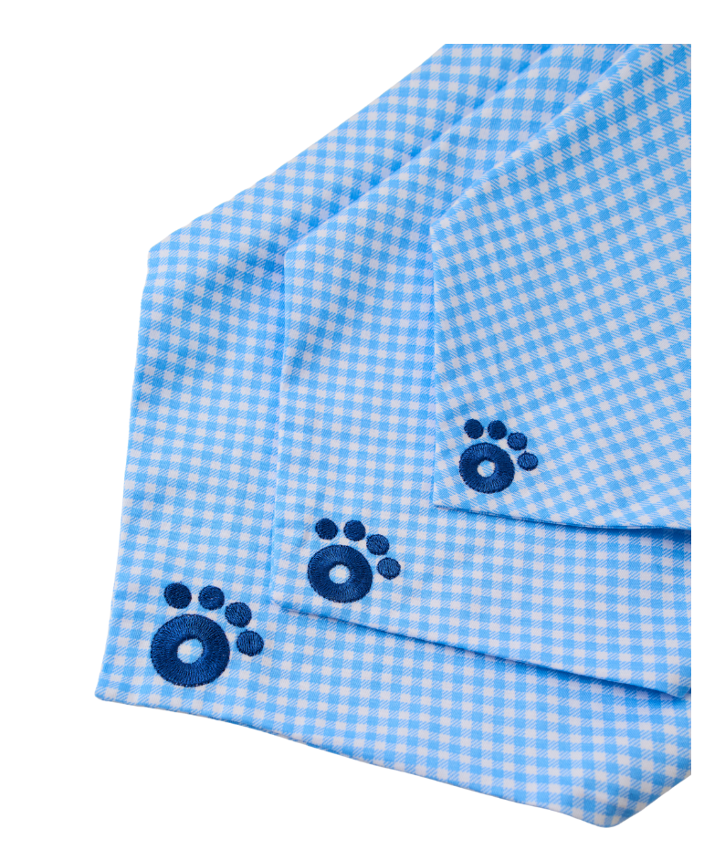 Ollie Bandana: Checkered Blue