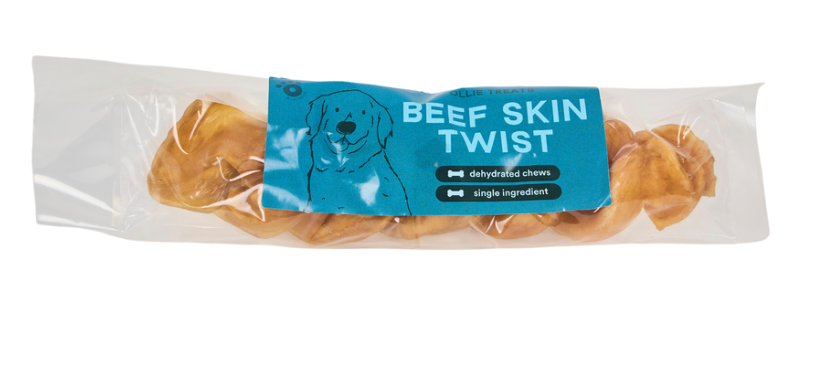 Ollie Treats: Beef Skin Twist (Large)