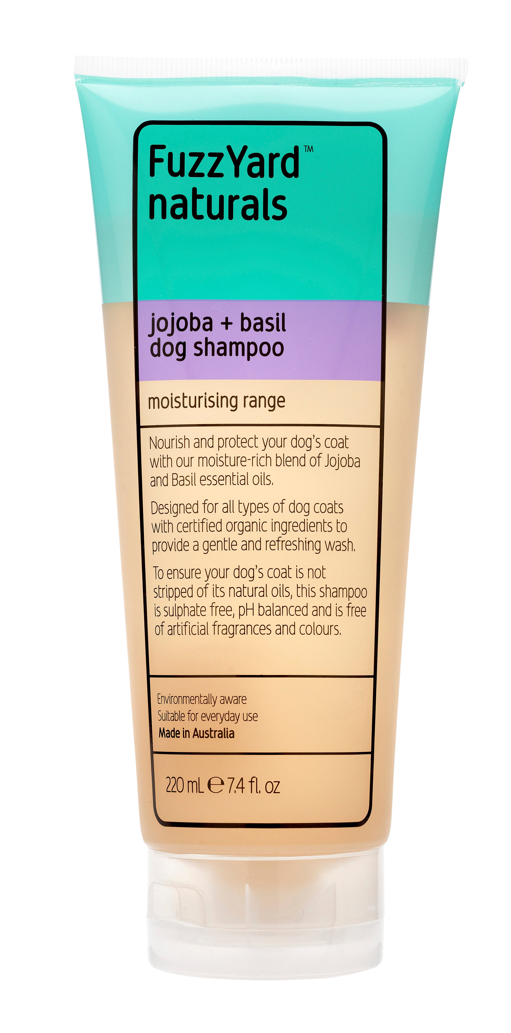 FuzzYard - Moisturising Dog Shampoo - Jojoba + Basil (220ml)