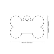MyFamily Pet Tag: Basic Aluminum Black Big Bone