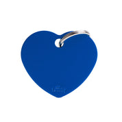 MyFamily Pet Tag: Basic Big Aluminum Blue Heart