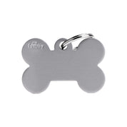 MyFamily Pet Tag: Basic Big Aluminum Gray Bone