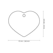 MyFamily Pet Tag: Basic Aluminum Pink Big Heart