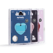 MyFamily Pet Tag: Basic Aluminum Pink Big Heart