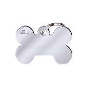 MyFamily Pet Tag: Basic Big Bone in Chrome-Plated Brass