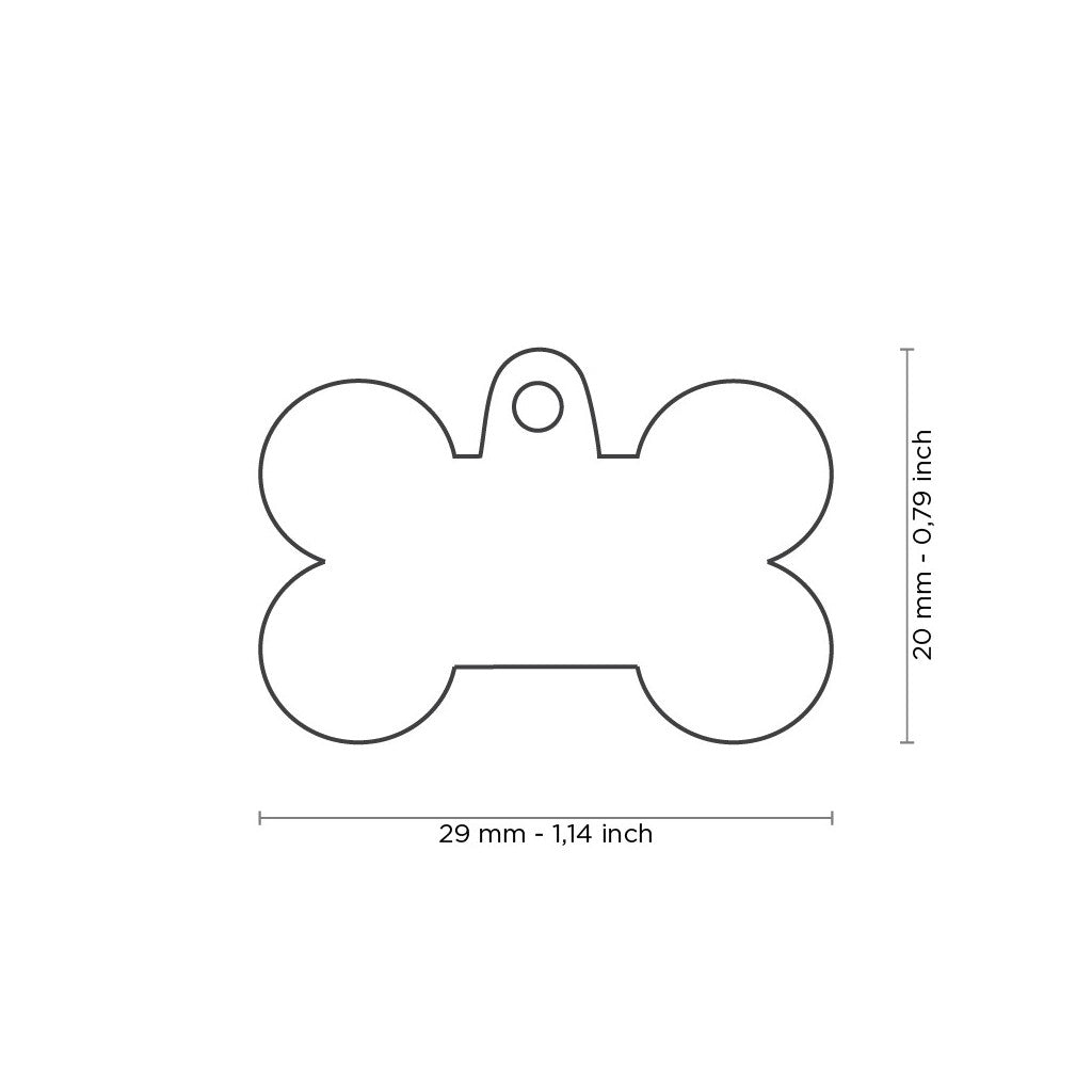MyFamily Pet Tag: Basic Handmade Small Blue Bone