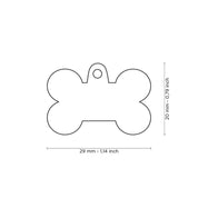 MyFamily Pet Tag: Basic Handmade Small Blue Bone