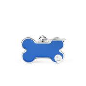 MyFamily Pet Tag: Basic Handmade Small Blue Bone