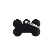 MyFamily Pet Tag: Basic Small Aluminum Black Bone
