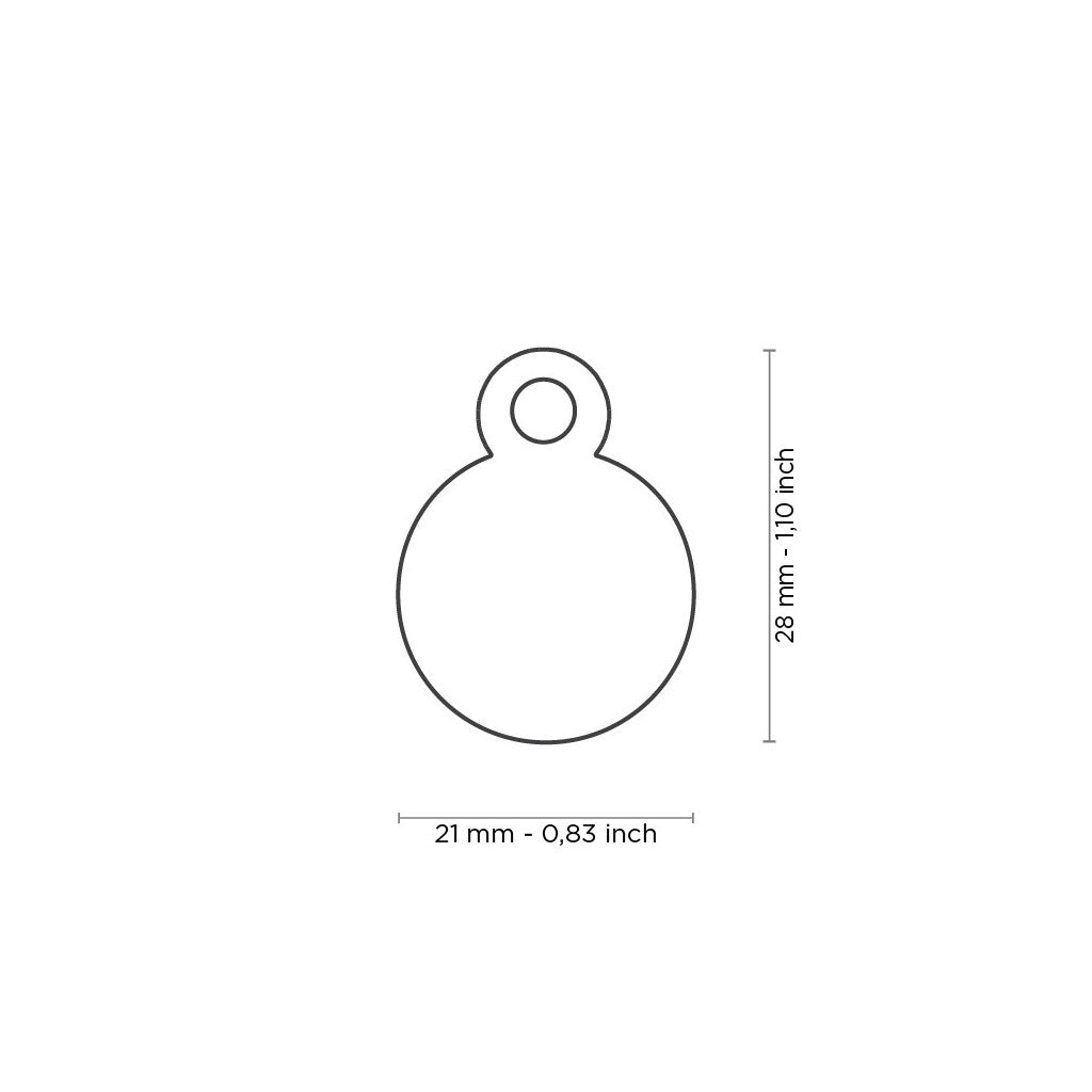 MyFamily Pet Tag: Basic Small Aluminum Light Blue Circle