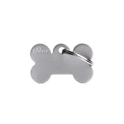 MyFamily Pet Tag: Basic Small Aluminum Gray Bone