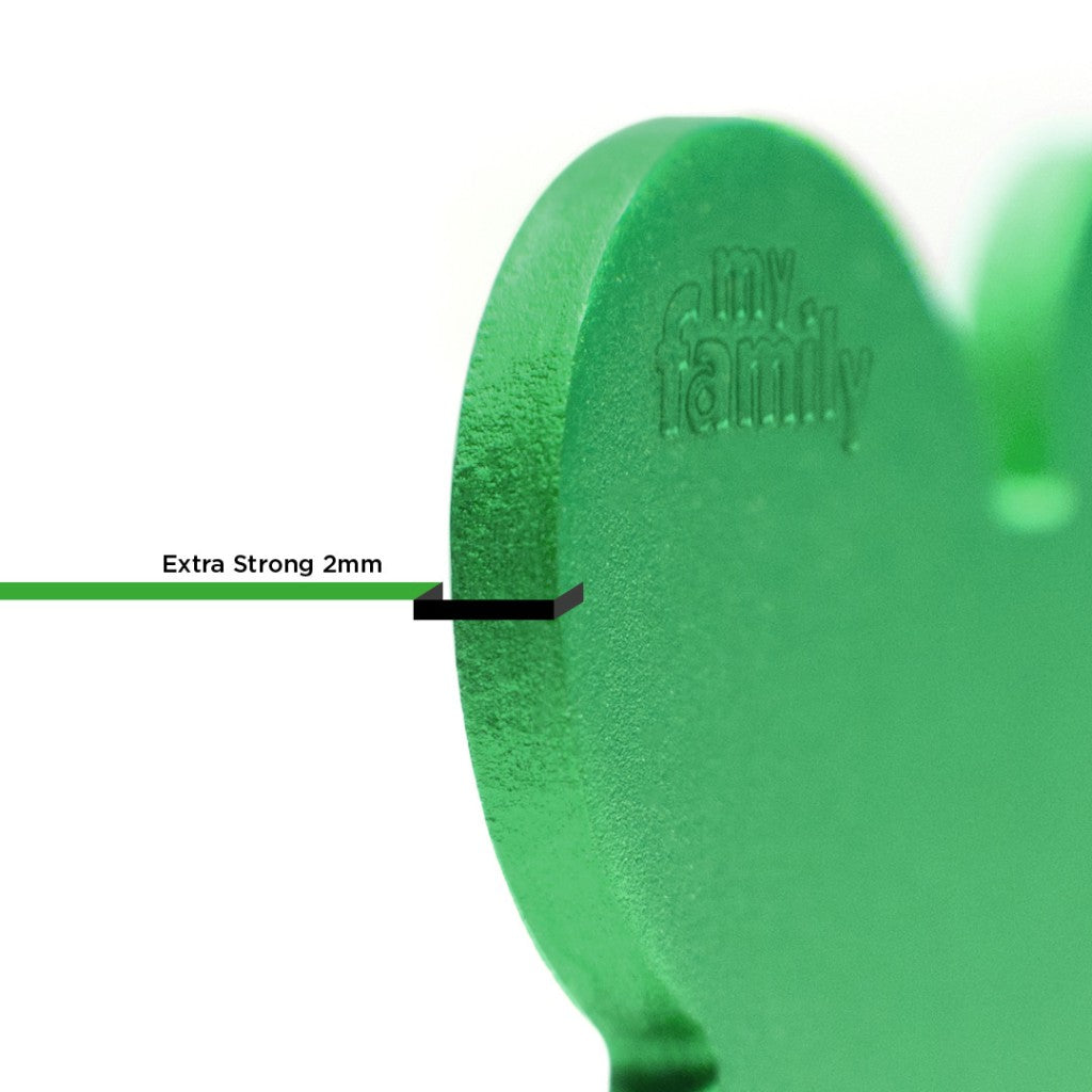 MyFamily Pet Tag: Basic Small Aluminum Green Bone