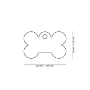 MyFamily Pet Tag: Basic Small Aluminum Green Bone
