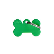 MyFamily Pet Tag: Basic Small Aluminum Green Bone