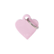 MyFamily Pet Tag: Basic Small Aluminum Pink Heart