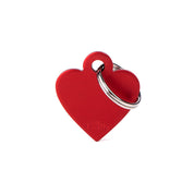 MyFamily Pet Tag: Basic Small Aluminum Red Heart