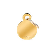 MyFamily Pet Tag: Basic Gold Small Circle