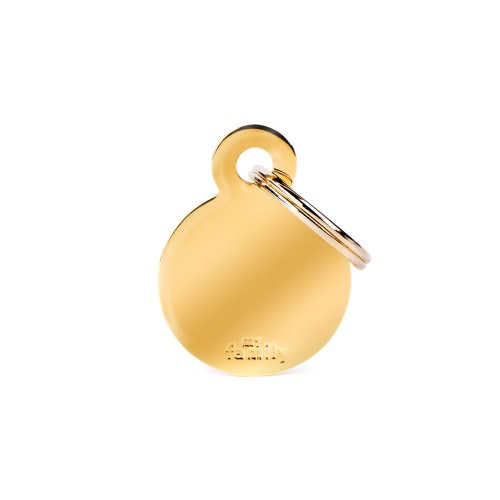 MyFamily Pet Tag: Basic Gold Small Circle