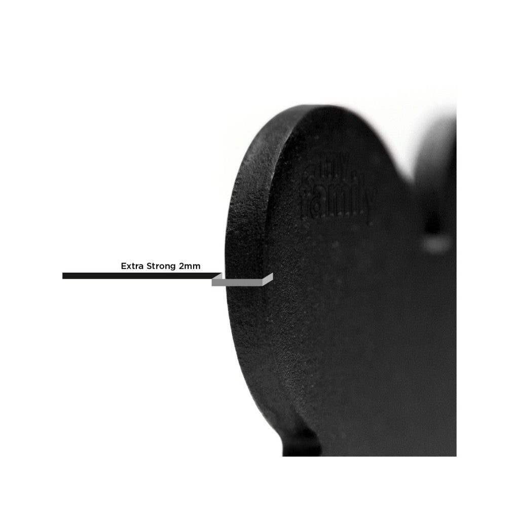 MyFamily Pet Tag: Basic XL Aluminum Black Bone