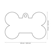 MyFamily Pet Tag: Basic XL Aluminum Black Bone