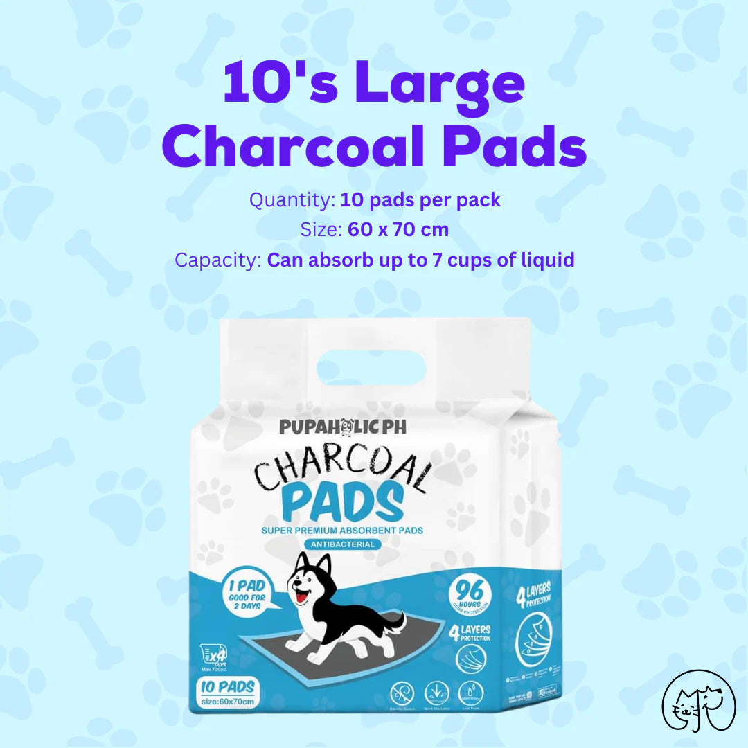 Puppaholic: Large Charcoal Pads 10's
