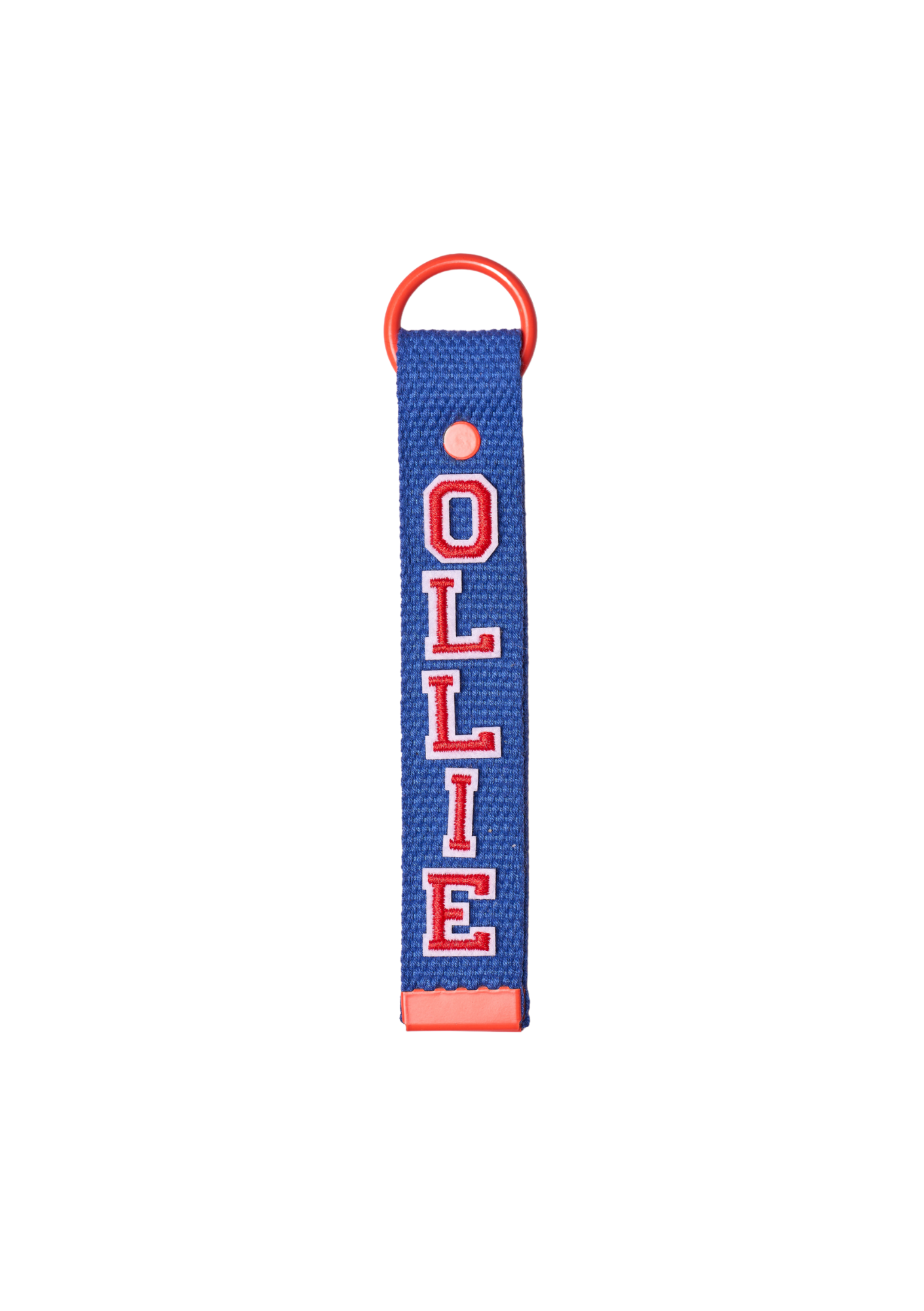 Ollie Bag Tag: Blue and Orange
