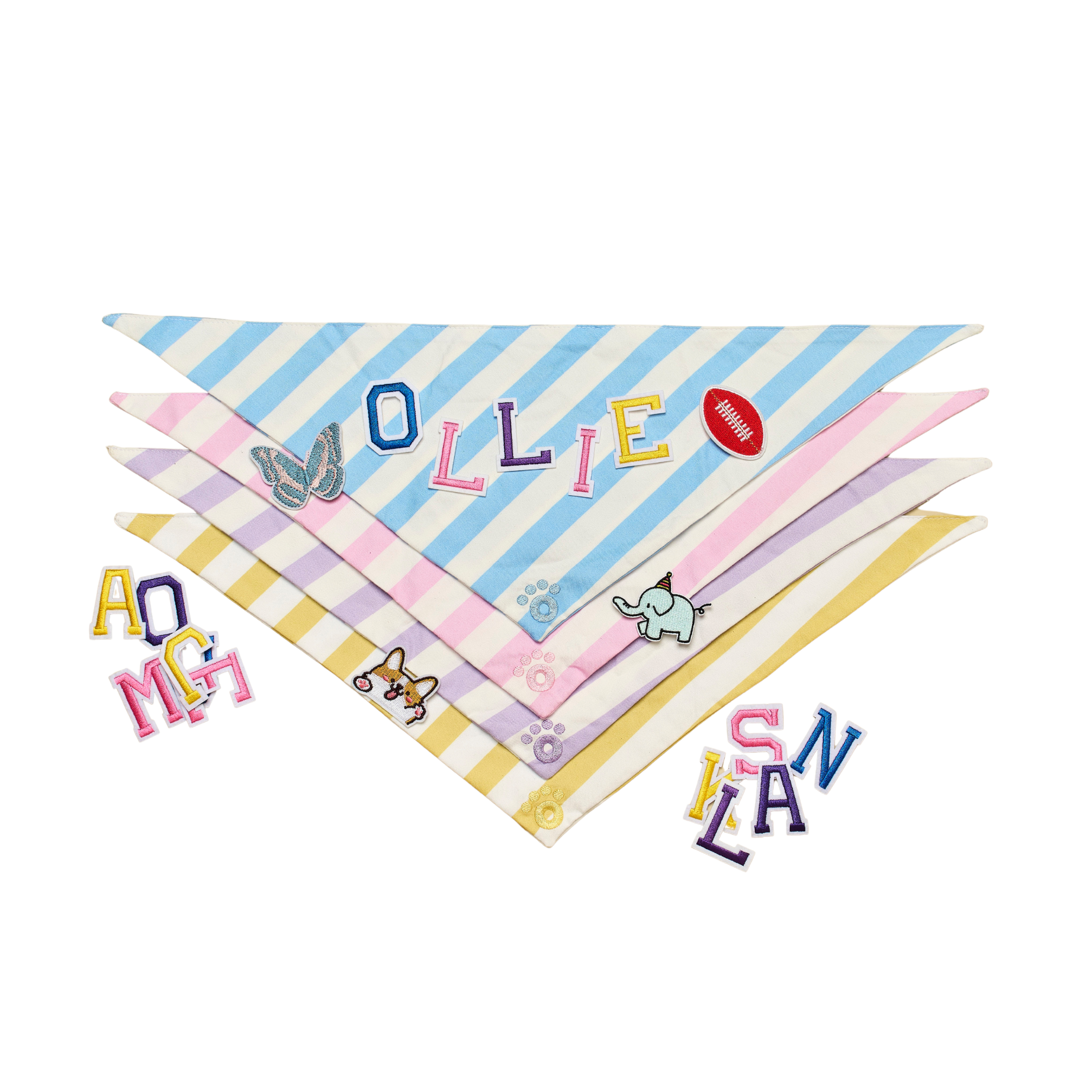 Ollie Bandana: Stripes Purple