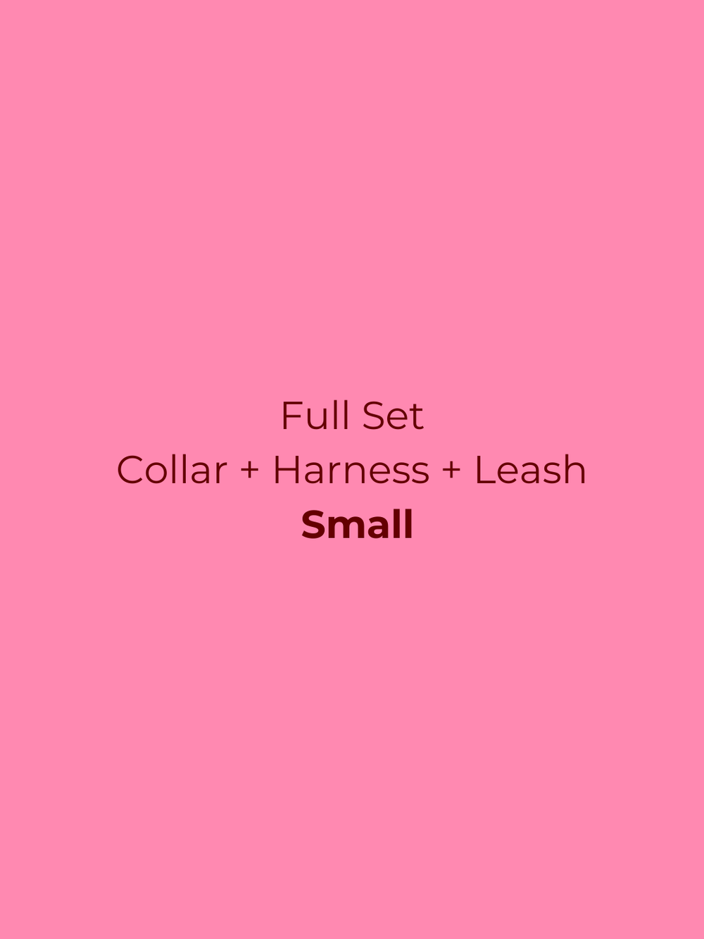 Ollie Walkies Classic - SMALL  - Full Set (Collar, Harness and Leash Set): Watermelon