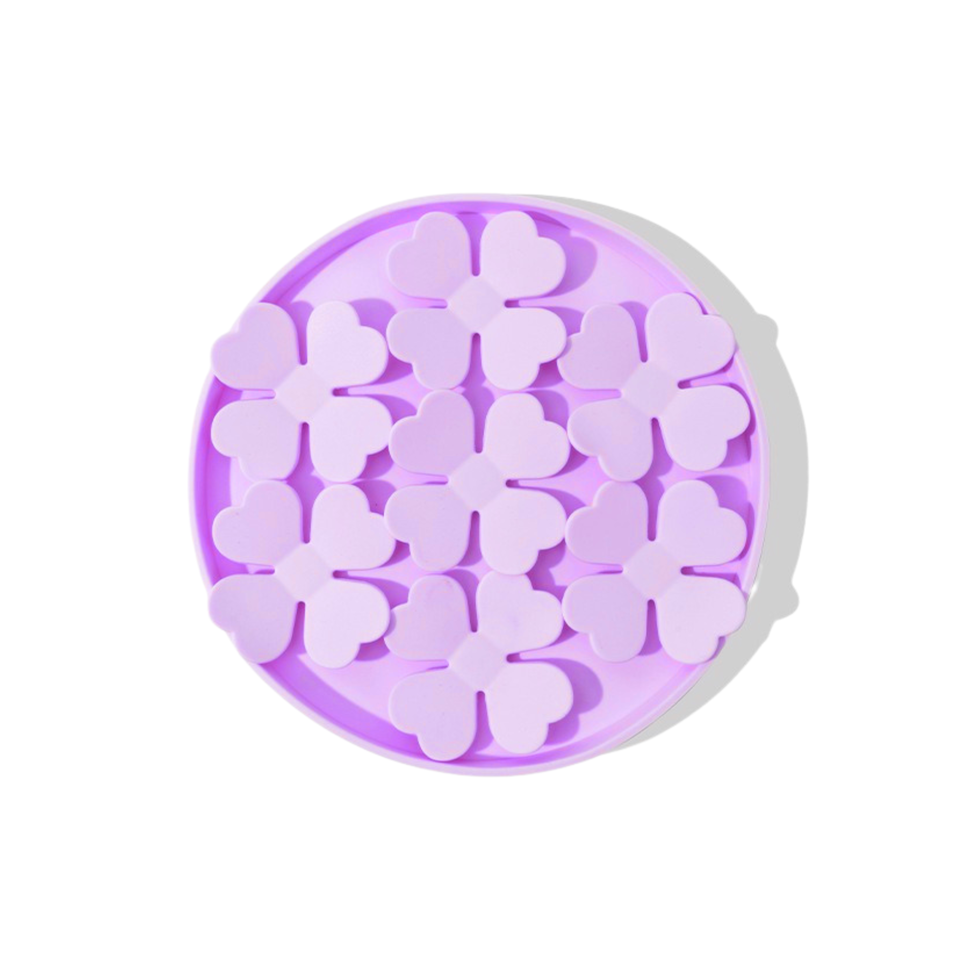 Ollie Licki Mat: Round Clover - Purple