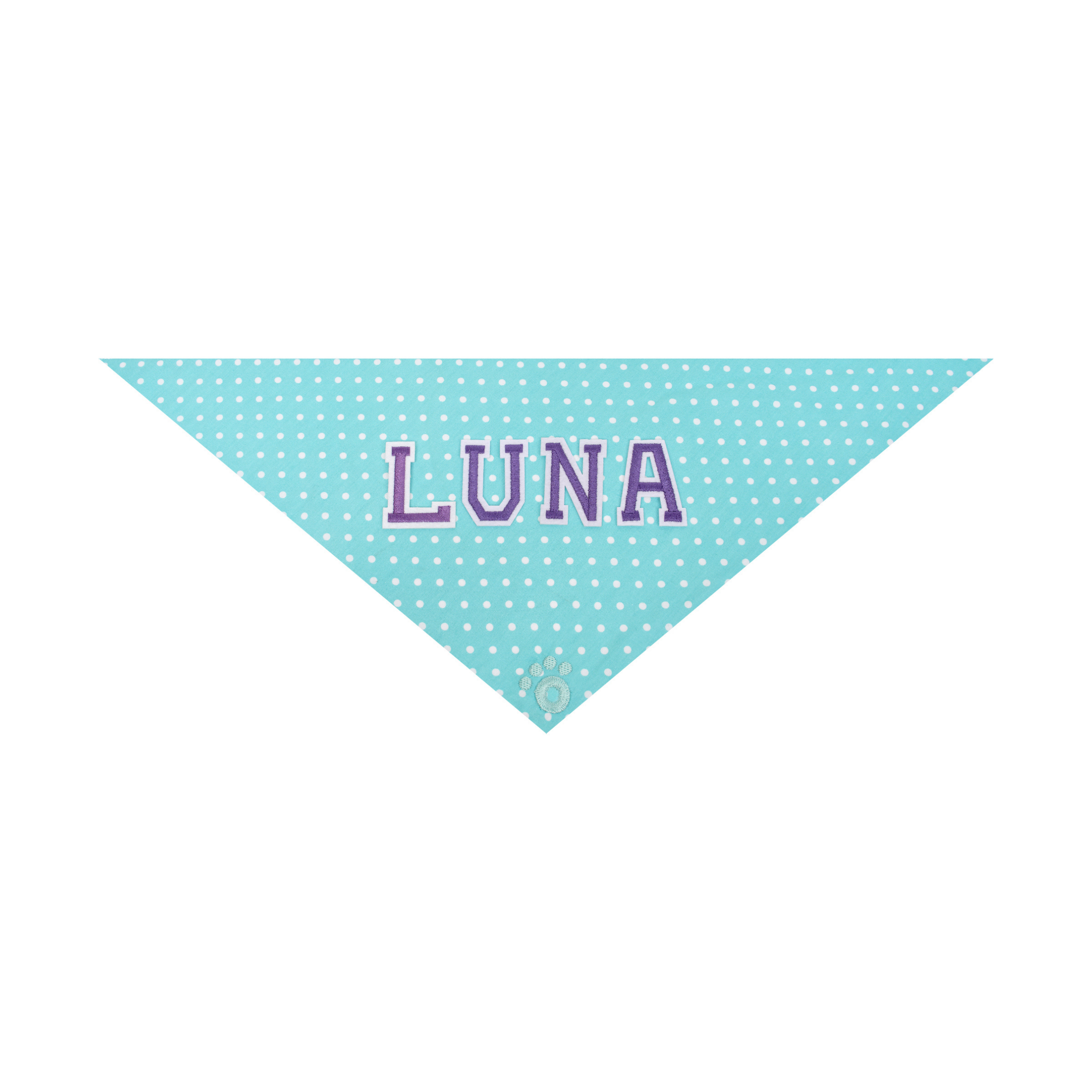 Ollie Bandana: Polka Teal Green