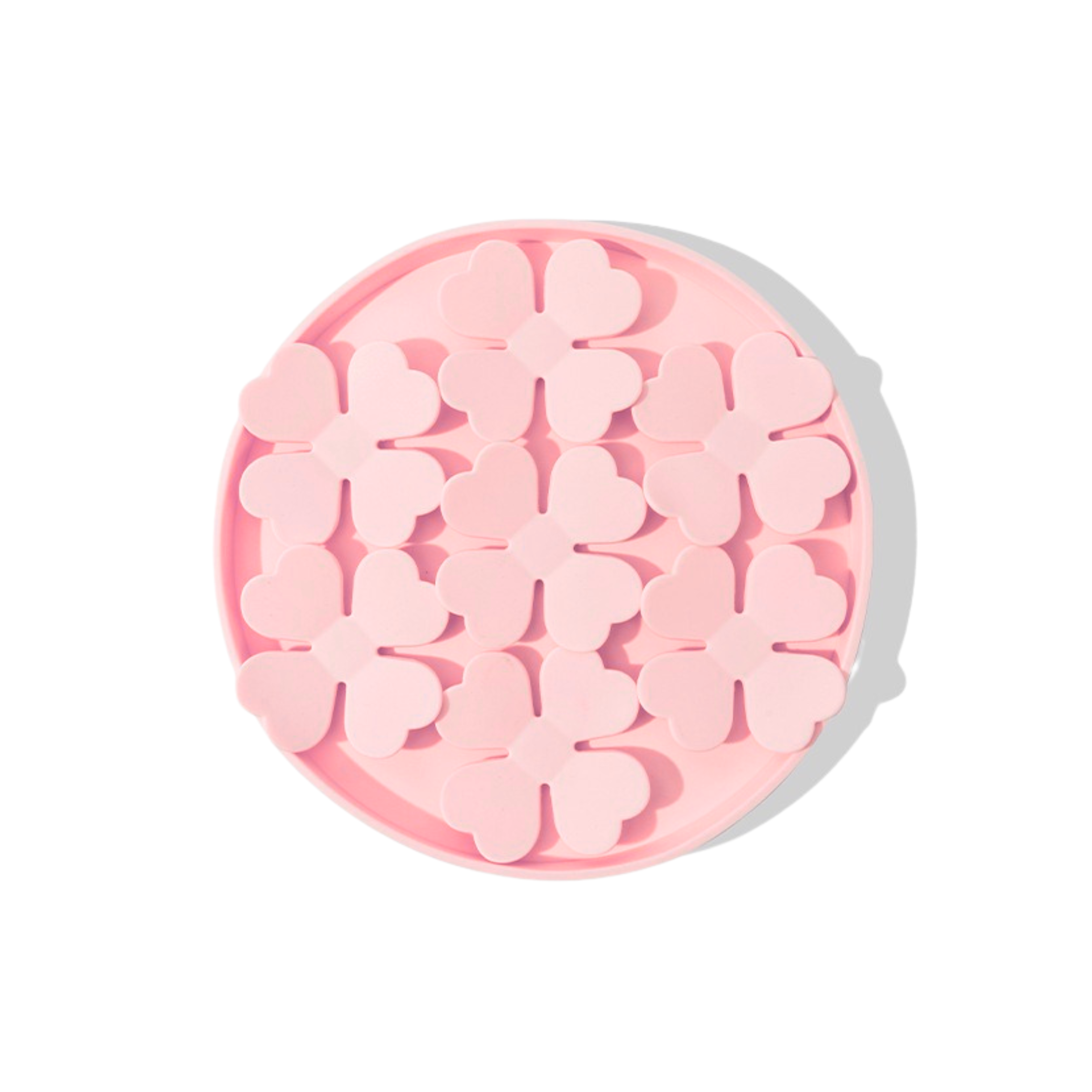 Ollie Licki Mat: Round Clover - Pink