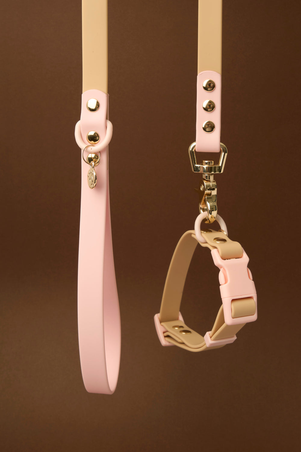Ollie Walkies Classic - Collar and Leash Set - Cinnamon