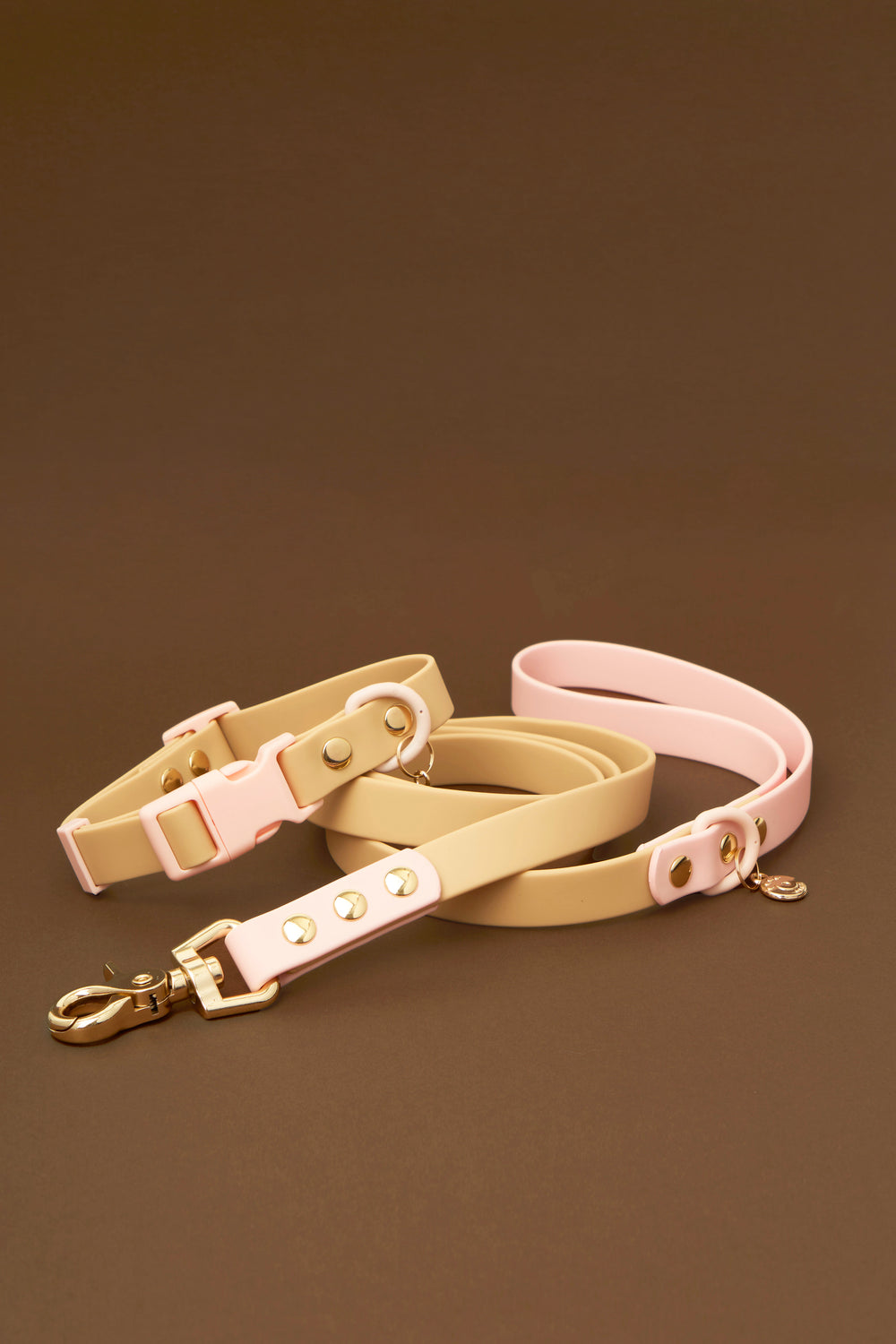 Ollie Walkies Classic - Collar and Leash Set - Cinnamon