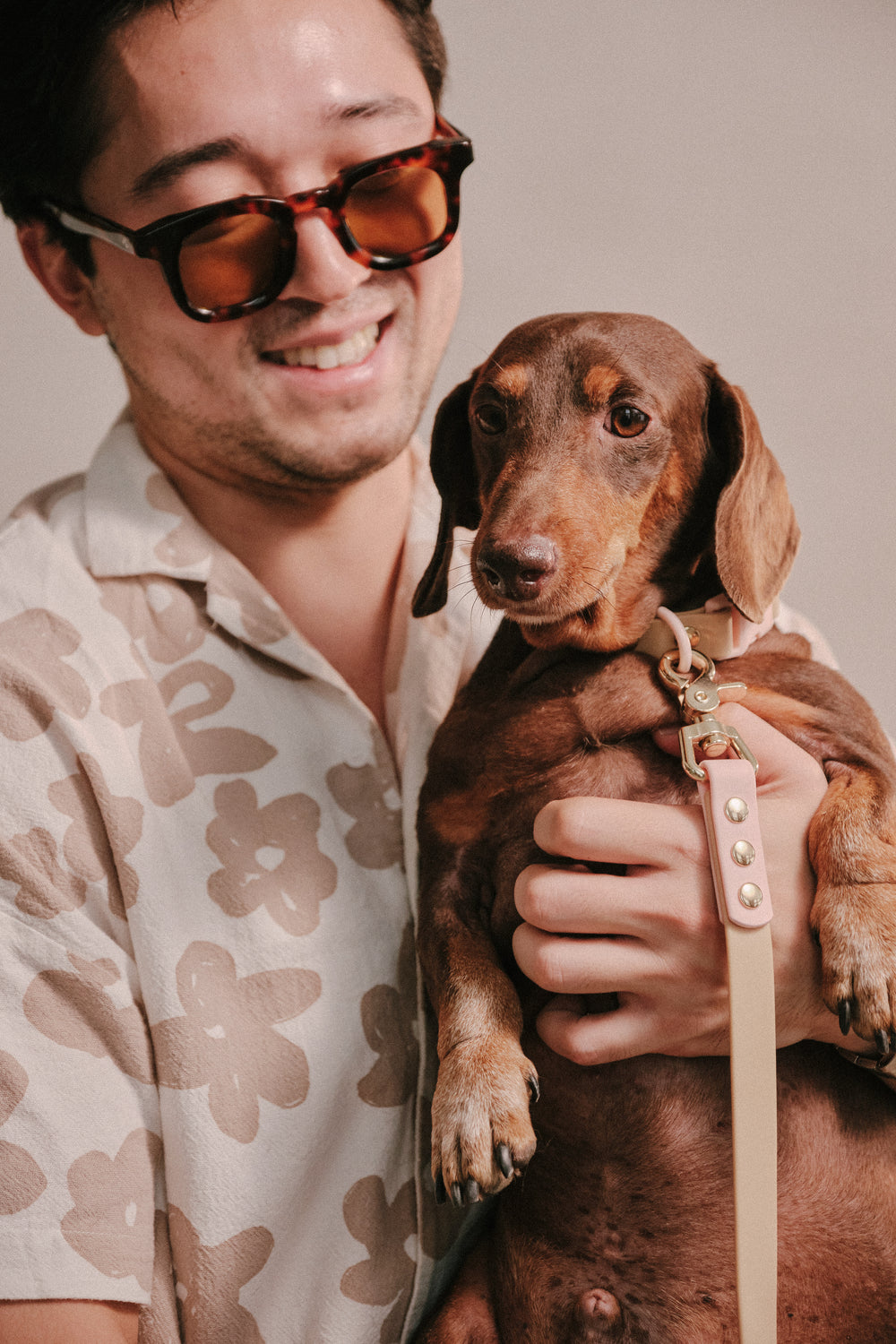 Ollie Walkies Classic - Collar and Leash Set - Cinnamon