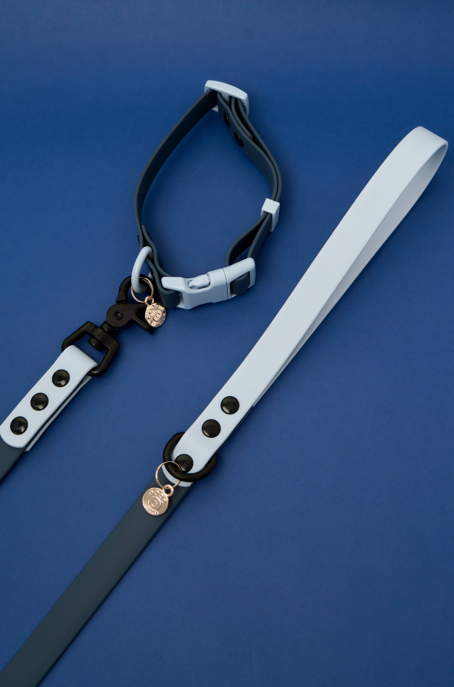 Ollie Walkies Classic - Collar and Leash Set - Navy
