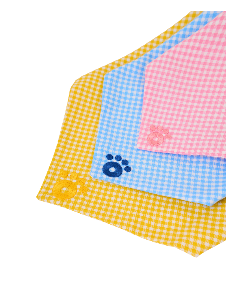 Ollie Bandana: Checkered Yellow