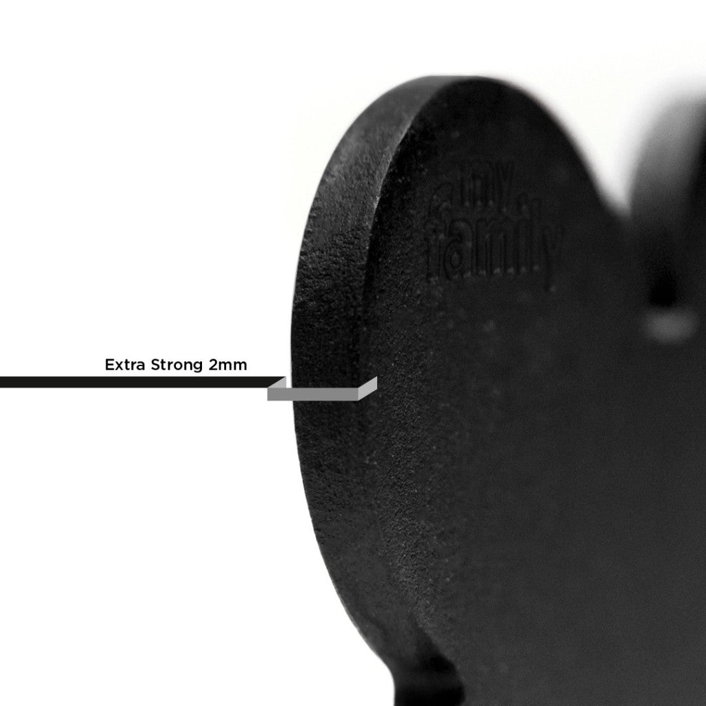 MyFamily Pet Tag: Basic Big Aluminum Black Circle
