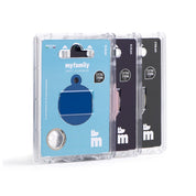 MyFamily Pet Tag: Basic Big Aluminum Black Circle