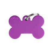 MyFamily Pet Tag: Basic Aluminum Purple Big Bone
