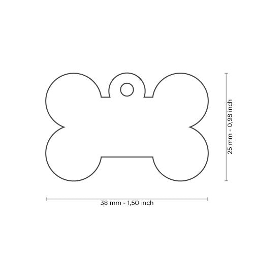 MyFamily Pet Tag: Basic Aluminum Purple Big Bone