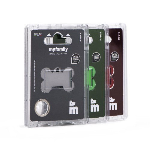 MyFamily Pet Tag: Basic Aluminum Purple Big Bone