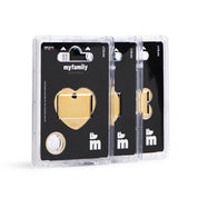 MyFamily Pet Tag: Basic Big Heart in Gold-Plated Brass