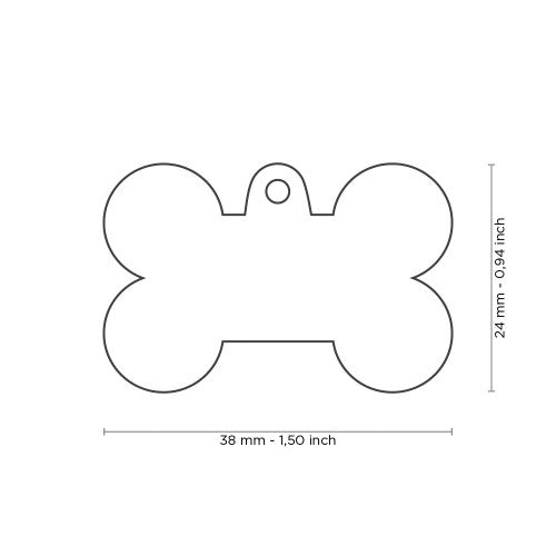 MyFamily Pet Tag: Basic Handmade Red Bone