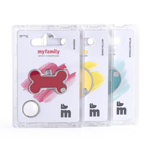 MyFamily Pet Tag: Basic Handmade Red Bone